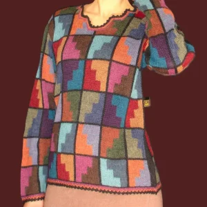 Pull-Tunique multicolor Laine Alpaga