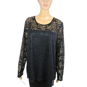 CISO Top manches longues à dentelle