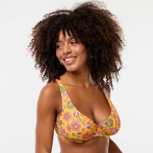 Soutien-gorge de bain à motif JAUNE