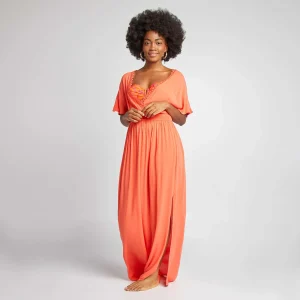 Robe de plage longue ROUGE