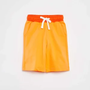 Bermuda bicolore en french terry ORANGE