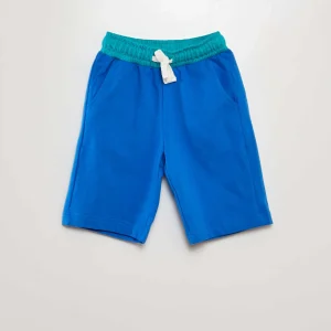 Bermuda bicolore en french terry BLEU/VERT