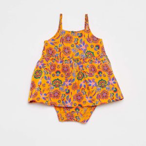 Robe body à bretelles avec imprimé BLANC