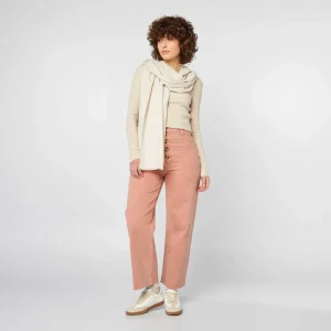 Jean large / wide leg ouverture par boutons fantaisies ROSE