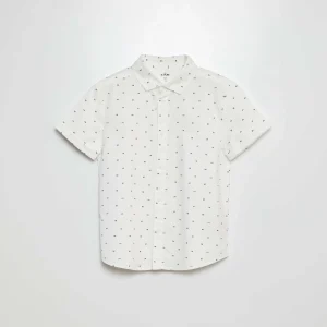 Chemise manches courtes BLANC