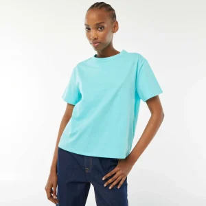 Tee-shirt basique manches courtes BLEU