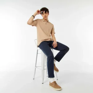 Polo basique en coton BEIGE