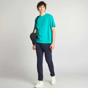 Jogging uni en molleton fin MARINE