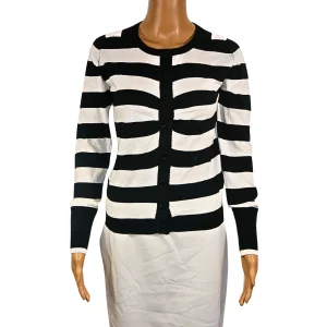 CULTURE Cardigan noir et blanc pour femme