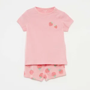 Pyjama court t-shirt + short - 2 pièces ROSE