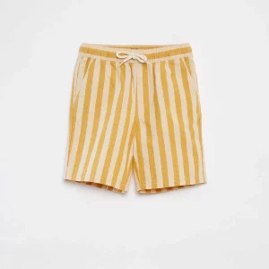 Short rayé avec poches BLANC