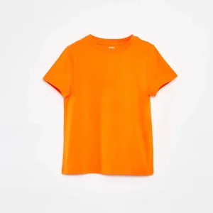 T-shirt uni à manches courtes ORANGE