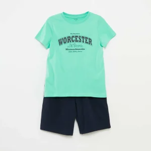 Ensemble t-shirt à manches courtes + short - 2 pièces BLANC