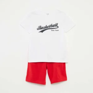 Ensemble t-shirt à manches courtes + short - 2 pièces BLANC