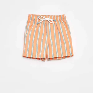 Bermuda de bain à rayures ORANGE