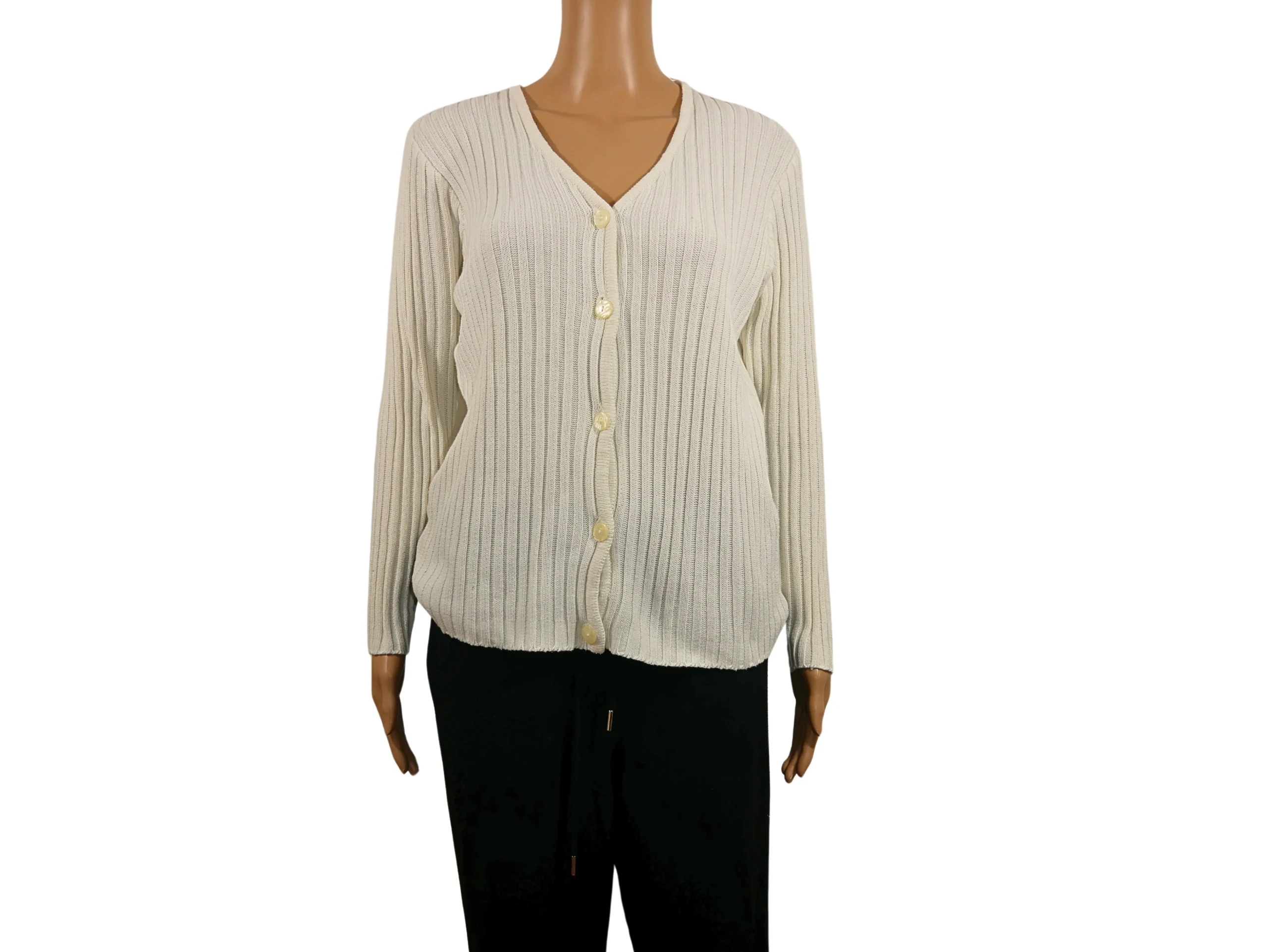 Cardigan blanc en maille fine