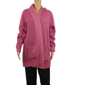 Cardigan long fuchsia Laura Torelli