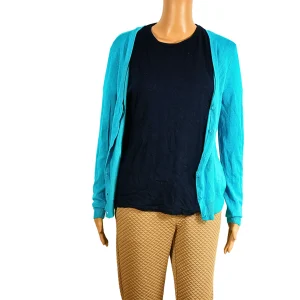 Cardigan bleu longue manches VERO MODA pour femme