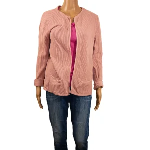 Cardigan en maille rose pour femme