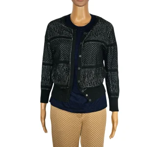 Cardigan noir en maille pour femme