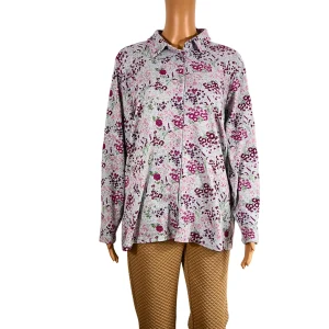 Chemise pull à motif floral pour femme