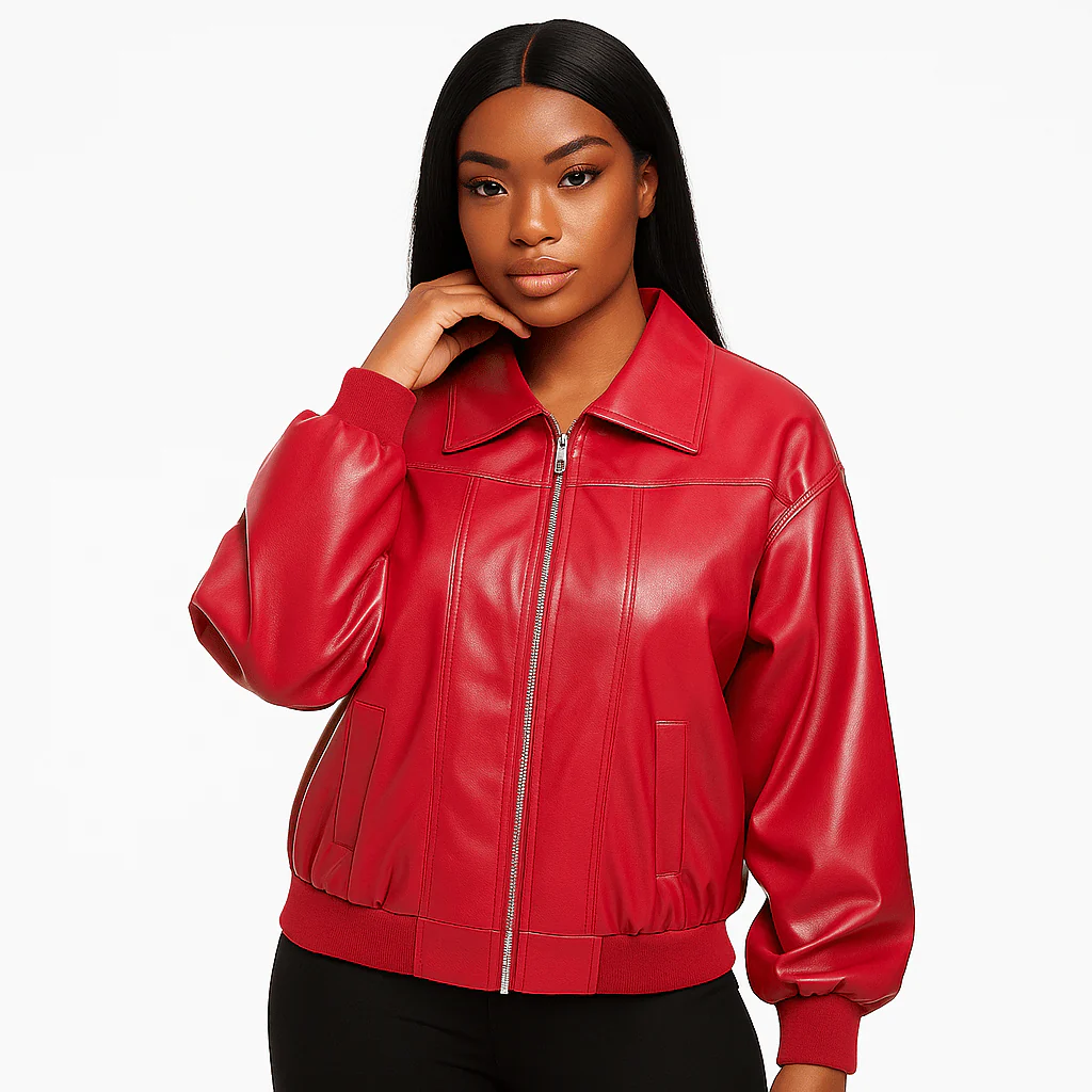 Veste Oversize en Similicuir Noir | Style Urbain & Détente Moderne – Image 5