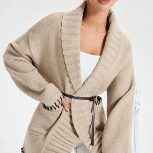 Gilet Ceinturé à Col Châle Femme | Style Luxe & Confort Absolu