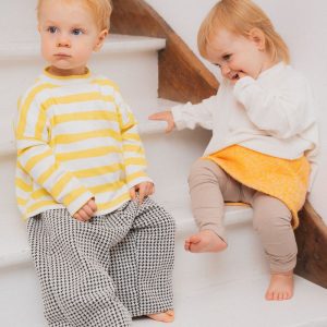 Pantalon Edouard mixte pied de poule noir&blanc