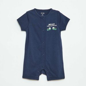 Dors bien léger en jersey coton uni BLEU