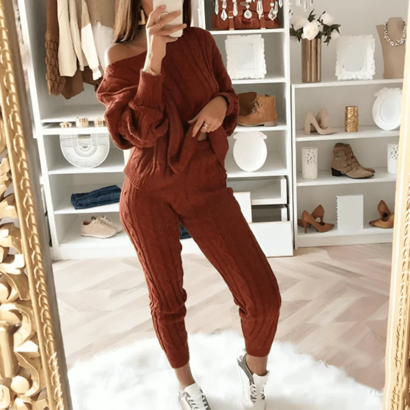 Ensemble Maille Torsadée Femme - Confort Élégant – Image 2