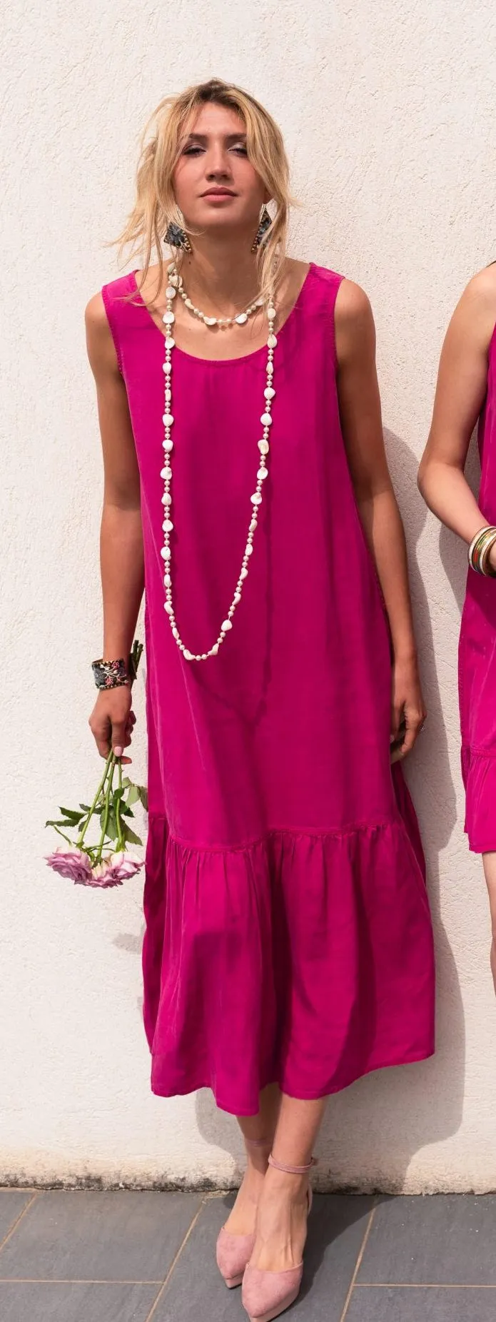 EBENE ROBE LONGUE – robe longue unie en tencel – Image 3