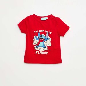 Tee-shirt imprimé 'Stitch' ROUGE