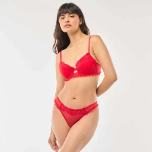 String en tulle plumetis ROUGE