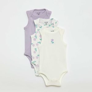 Lot de 3 bodies sans manches BEIGE