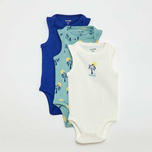 Lot de 3 bodies sans manches VERT