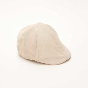Casquette gavroche en lin BEIGE