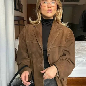 Veste Oversize Femme en Daim | Élégance Décontractée & Style Moderne