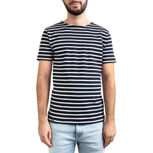 GARLAN – Marinière homme manches courtes coton épais BIO