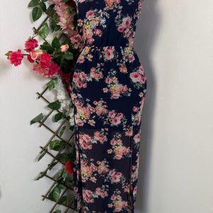 Robe longue imprimée fleurie (floral, s)