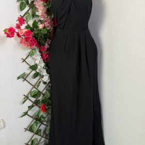 Robe soirée longue sans manche décolletée (noir, m)