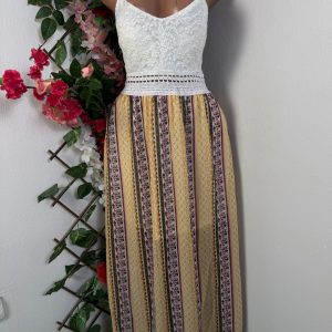 Robe élégante longue à fine bretelles (camouflage, m)