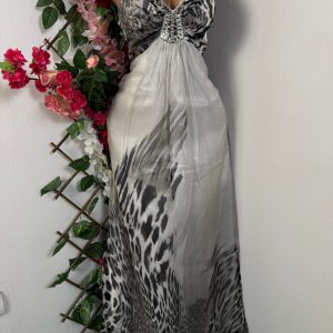 Robe élégante longue à fine bretelles dos -nu (golden-glow, m)