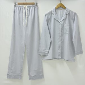 Pyjama chemise LIN AMIRAL – GRIS