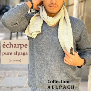 Echarpe unisexe en alpaga