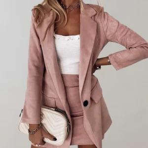 Yumiko ensemble femme blazer et minijupe 2 pièces élégant