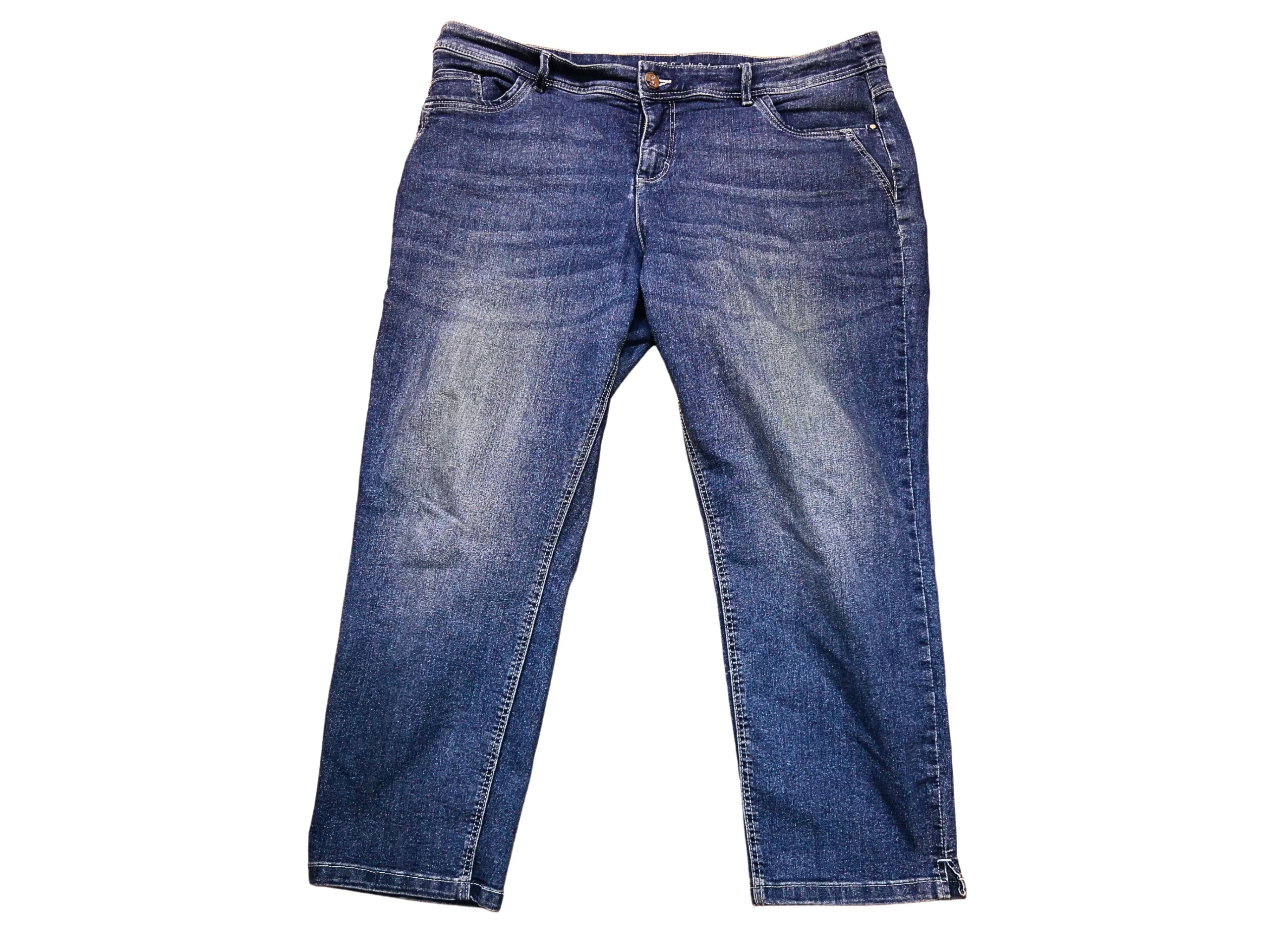 Jean droit bleu délavé C&A