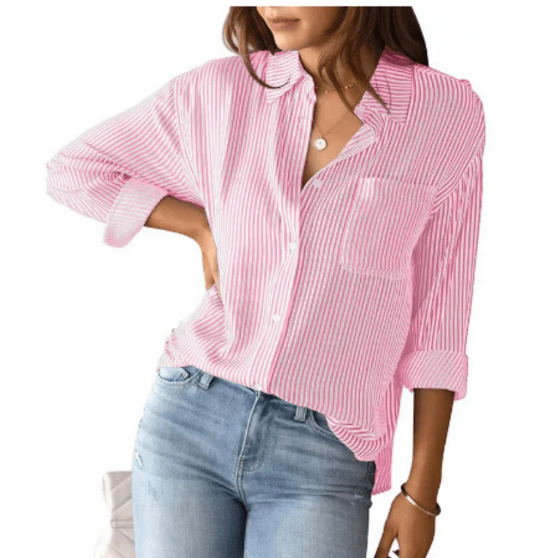 Chemise Femme Rayée Manches Longues : Confort Élégant Jules – Image 5