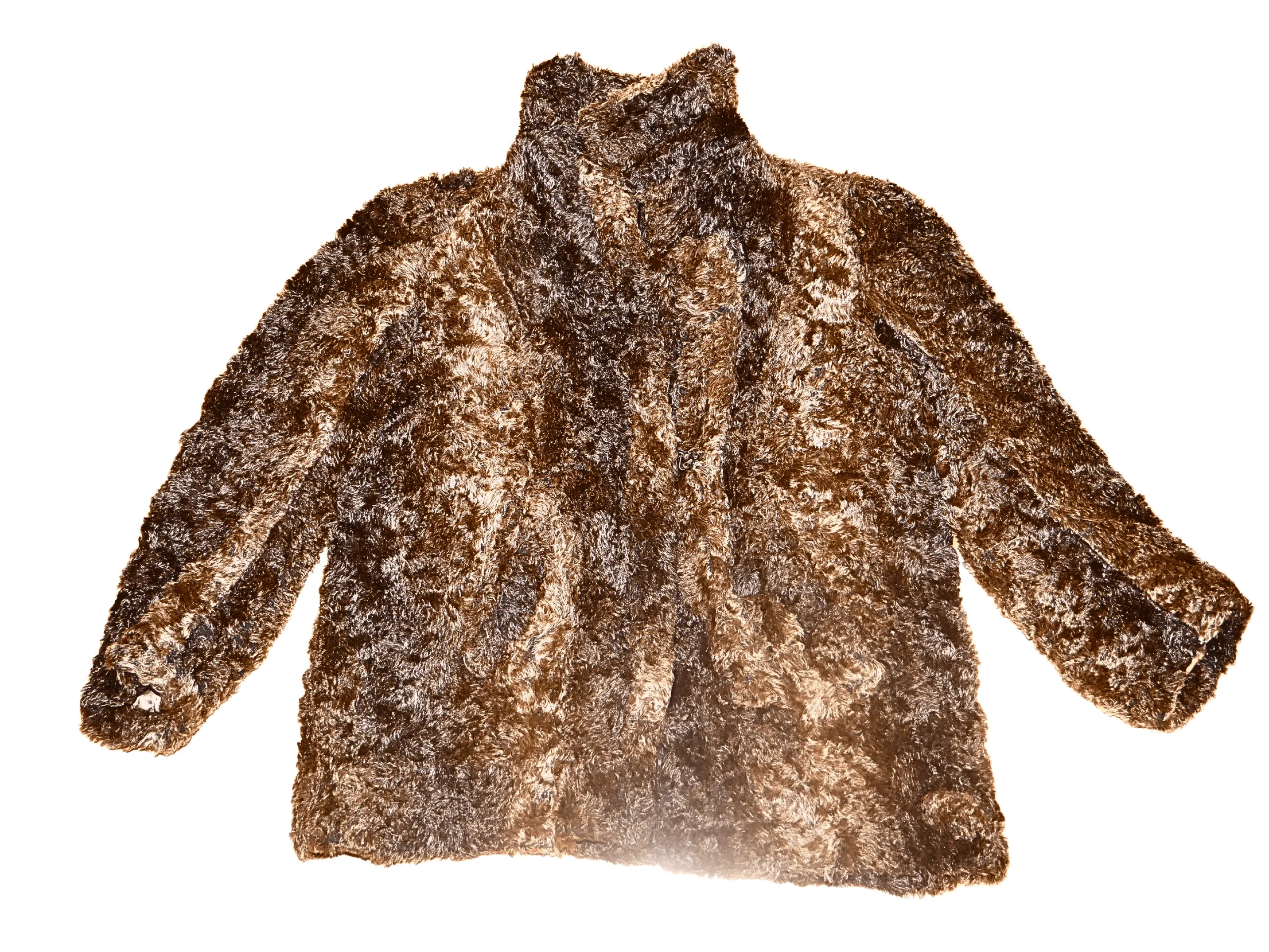 Manteau en fausse fourrure marron – Image 5