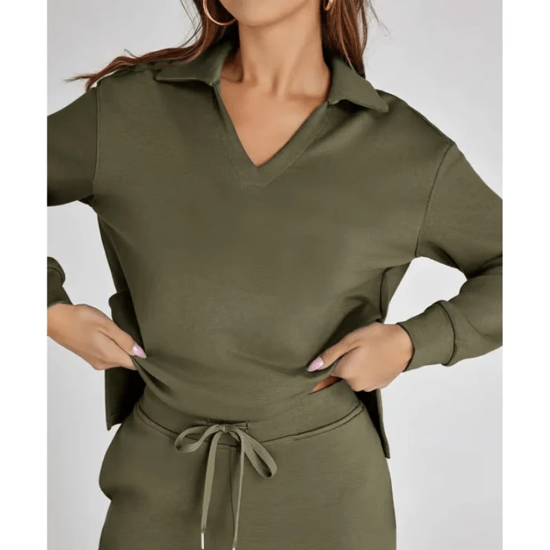 Ensemble Détente Col V Femme - Confort Élégant Quotidien – Image 8