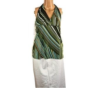 ONLY Top dos nu vert à rayures